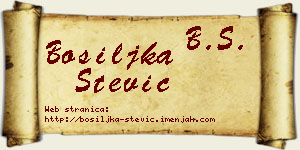 Bosiljka Stević vizit kartica
